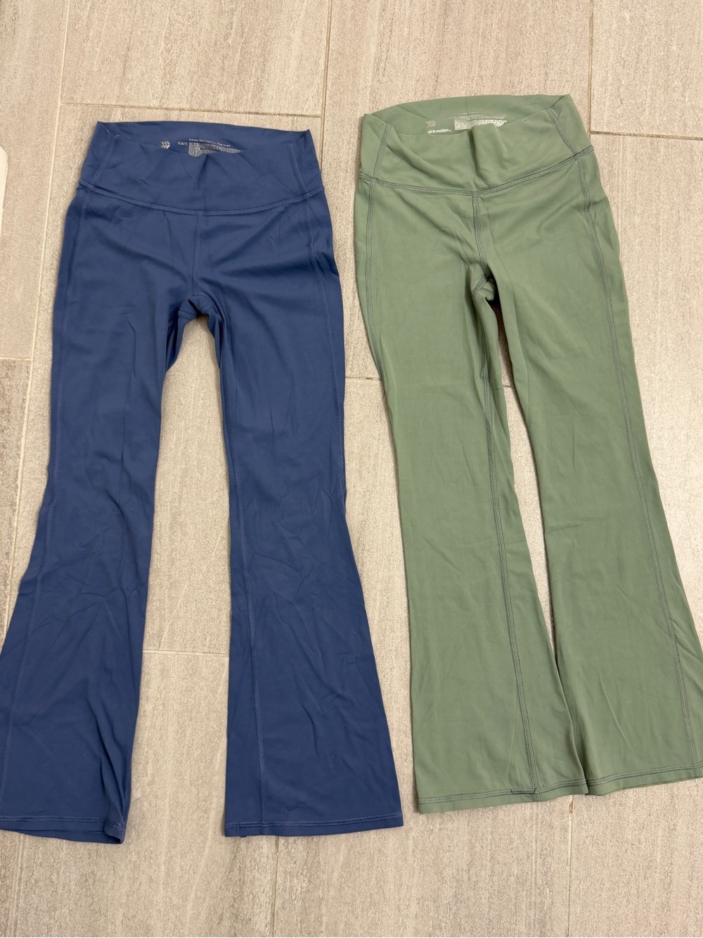 all in motion Kids Flared Leggings in Navy and Olive